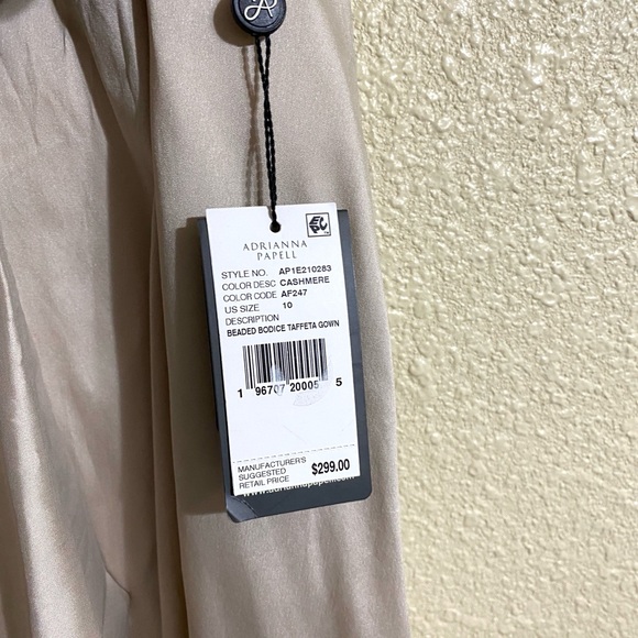 NWT Adrianna Papell Embellished Dress with Taffeta Skirt Size 10 - Picture 10 of 16